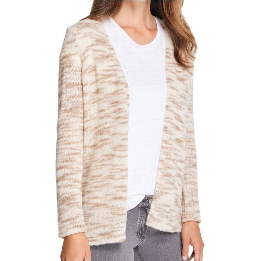 J. McLaughlin Alpaca & Wool Blend Striped Cardigan Size XS